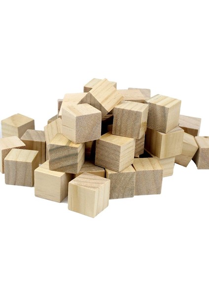 100 Adet 1 Inç Boş Ahşap Küpler Ahşap Bloklar Bebek Blokları Bebek Duşu Dıy El Sanatları Oyma Sanat Malzemeleri