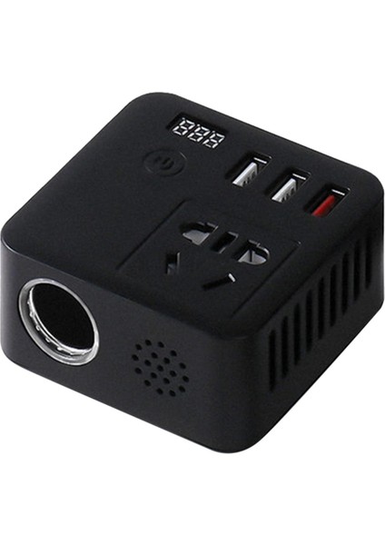 Akıllı 150 W Araba Power Inverter 12 V 220 V Otomatik Şarj Adaptörü Siyah (Yurt Dışından)