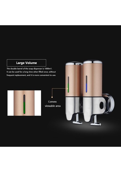 1000ML) Paslanmaz Çelik Sıvı Sabunluk - Bakır ( (Yurt Dışından)