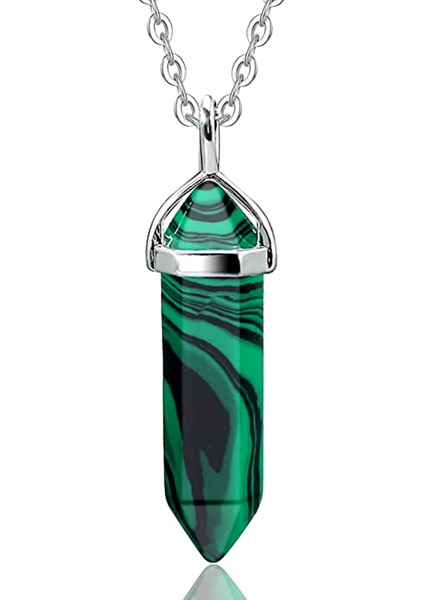 Doğal Malakit Malahit Taşı Kolye modelleri