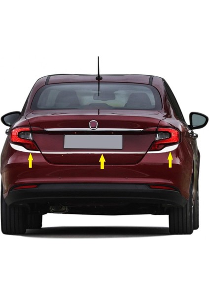Fiat Egea Sedan Krom Stop Kaşı 3 Parça 2015 Ve Üzeri P.Çelik