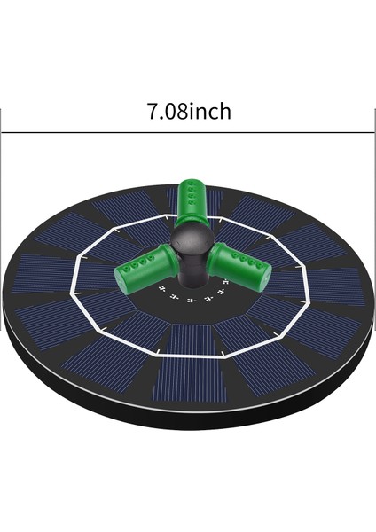 Top Pet 360 ° Dönebilen Nozullu 4W Renkli Güneş Çeşmesi Pompası (Yurt Dışından)