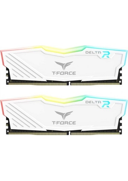 T-Force Delta Rgb White 16GB (2X8GB) 3600MHZ CL18 Ddr4 Gaming Ram (TF4D416G3600HC18JDC011)