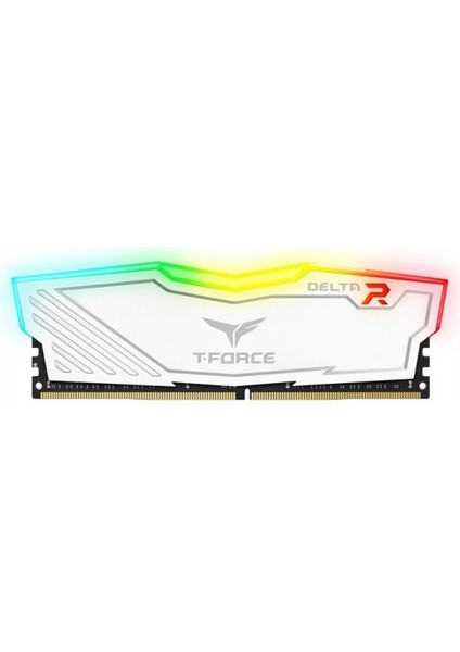 T-Force Delta Rgb White 16GB (2X8GB) 3600MHZ CL18 Ddr4 Gaming Ram (TF4D416G3600HC18JDC011)