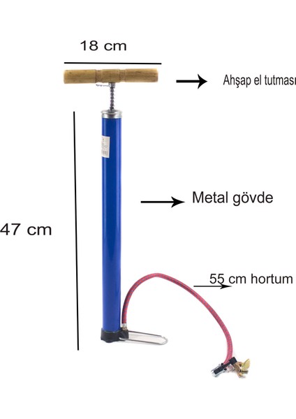 Pompa El Pompası Metal Büyük Boy 47 cm Pompa fiyatları