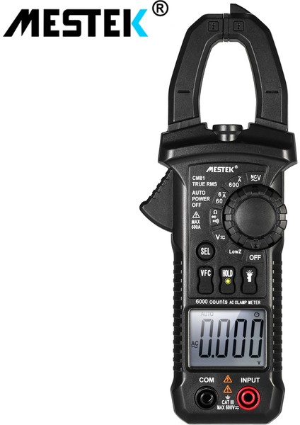 Mestek Profesyonel True Rms LCD Dijital Pens Metre Multimetre Ac/dc Gerilim Ac Akım Süreklilik Test Cihazı