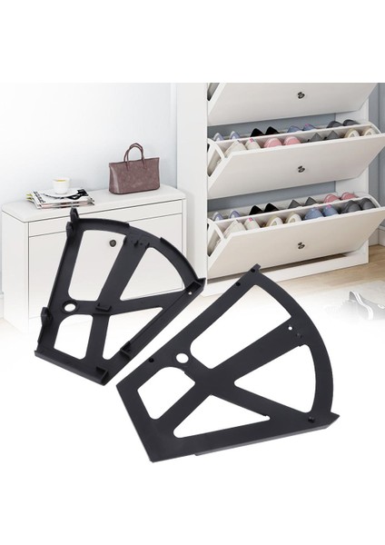Home Plastik Delikli Iki Katlı Ayakkabı Dolabı Raf Raf Tutacağı Menteşeler Aksesuar Df(Yurt Dışından) fiyatları