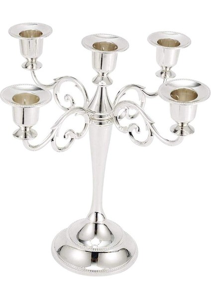 5-Mum Metal Şamdan Şamdan 10 '' Mumluk Mum Standı Bronz fırsatları