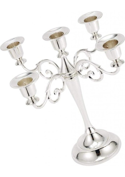 5-Mum Metal Şamdan Şamdan 10 '' Mumluk Mum Standı Bronz indirimleri