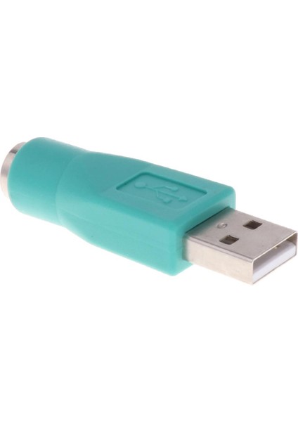 Yedek USB Erkek Ps / 2 Kadın Dönüştürücü Değiştirici Adaptörü Teal (Yurt Dışından)