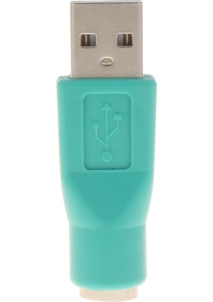 Yedek USB Erkek Ps / 2 Kadın Dönüştürücü Değiştirici Adaptörü Teal (Yurt Dışından)