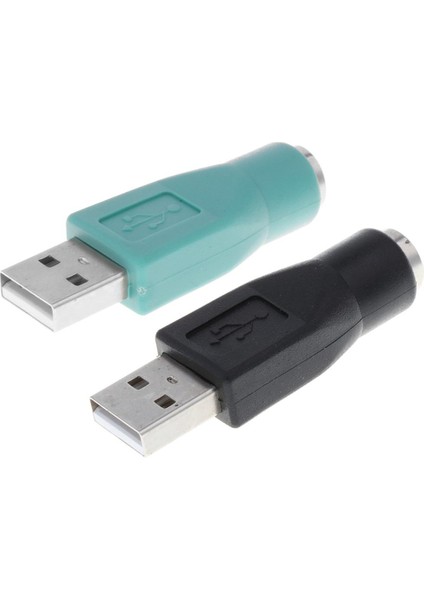 Yedek USB Erkek Ps / 2 Kadın Dönüştürücü Değiştirici Adaptörü Teal (Yurt Dışından)