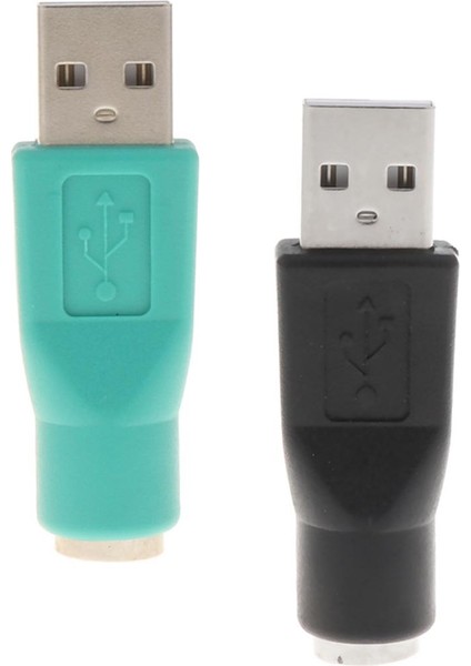 Yedek USB Erkek Ps / 2 Kadın Dönüştürücü Değiştirici Adaptörü Teal (Yurt Dışından)