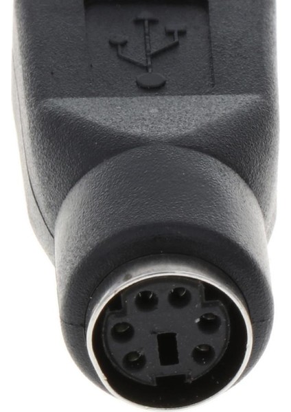 Yedek USB Erkek Ps / 2 Kadın Dönüştürücü Değiştirici Adaptörü Siyah (Yurt Dışından)