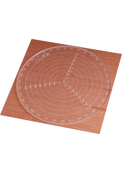 200MM / 300MM Merkez Bulucu Işaretleme Aracı Ahşap El Sanatları Için Şeffaf Akrilik Çizim Daireleri modelleri