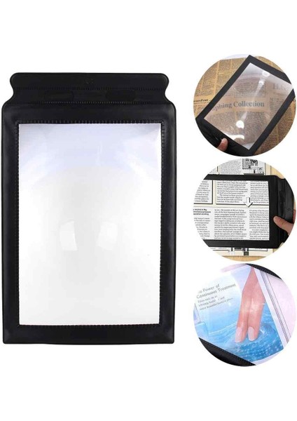 Düz Kartvizit Büyüteç Lens - Siyah (Yurt Dışından)