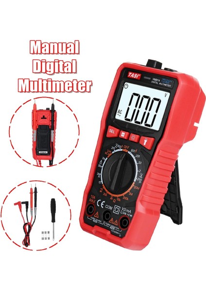 Prtable Dijital LCD Multimetre Voltmetre Ampermetre Volt Test Cihazı Ac/dc Voltaj Transistör Test Cihazı TA801A -