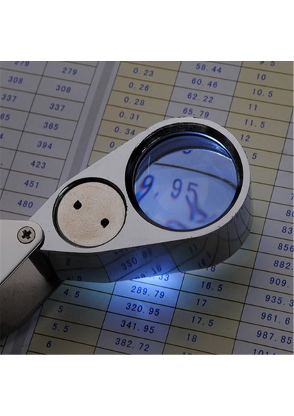 Aracı 40X25MM LED Cep Büyüteç Kuyumcu Aracı Gözlük Camı Döngü Lens Büyüteç Büyüteç ve Uv modelleri