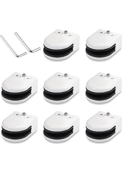 Cam Kelepçeler 8 Adet 8-10MM Paslanmaz Çelik 304 Cam Kelepçeler Ayarlanabilir Cam Braket Korkuluk Merdiven Için Düz Geri