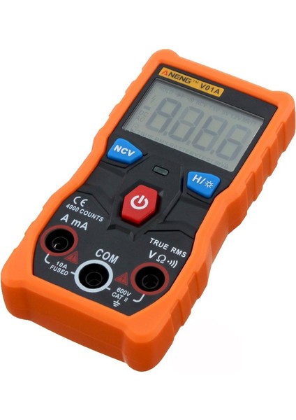 Aneng V01A Dijital True Rms Multimetre Test Cihazı Ncv Veri Tutma ile Automotriz Multimetre Otomatik Ayarlama LCD Arka Işık + El Feneri - Turuncu (Turuncu) indirimleri
