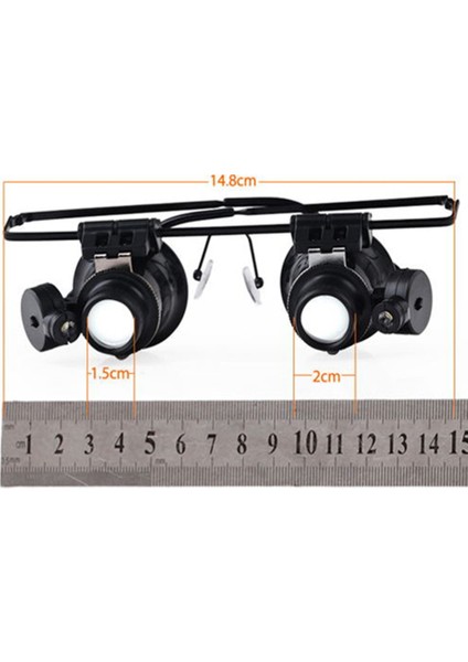 Onarım Algılama Okuma Araçlarını Izlemek Için LED Işık Optik Lensli 20X Gözlük Tarzı Büyüteç fırsatları