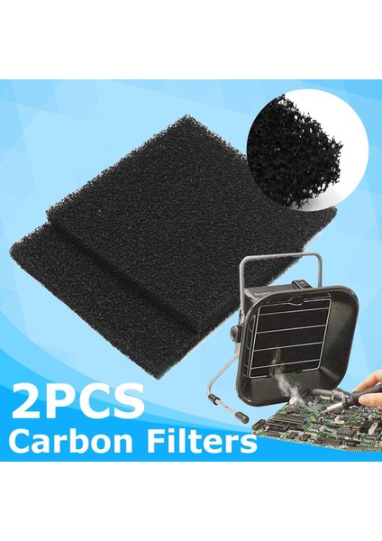 2ADET Kare Aktif Karbon Filtre Köpük Sünger Hava Emprenyeli Levha 13CMX13CM