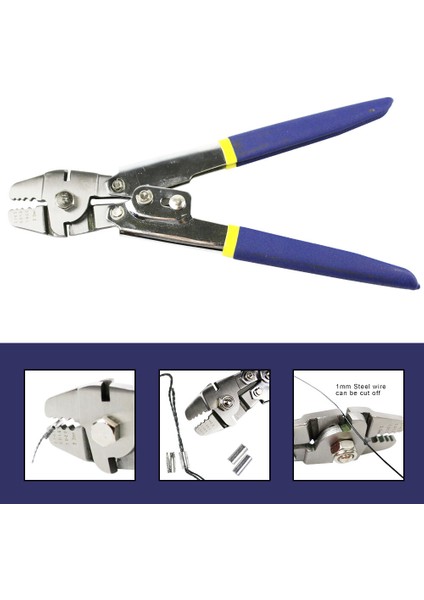 Paslanmaz Çelik Balıkçılık Pensesi Tel Halat Sıkma Aracı, 150 Adet Yüksük ile Sıkma Döngü Kiti Crimpers & Sıkma Kollu Aracı fırsatları