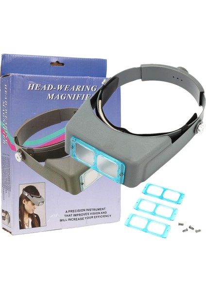Küresel Koleksiyon --- 4 Lens Kafa Bandı Büyüteç Optivisor Göz Büyüteç Izle Onarım Kaynak Kafası Visor (Yurt Dışından) fiyatları