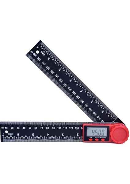 Çok Işlevli Dijital Açı+Düz Çelik Cetvel 0~360 Derece Açı 200/300 mm - Aqua indirimleri