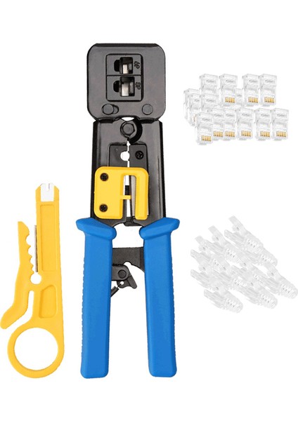 RJ45 Sıkma Aracı Ağ Onarım Araçları Cat5 CAT5E Cat6'dan Geçiyor