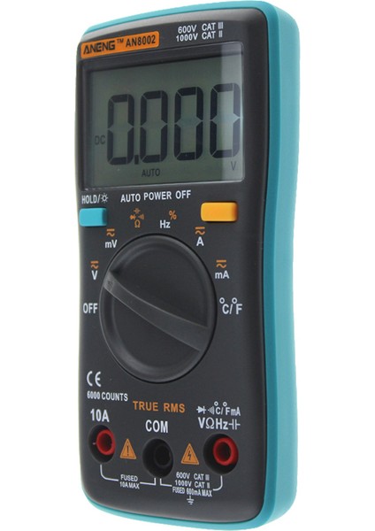Yeni Araç Aneng AN8002 Dijital True Rms 6000 Sayımlar Multimetre Ac/dc Akım Gerilim Frekans Direnç Sıcaklık Test Cihazı ℃/℉ + Test Ucu Seti fiyatları