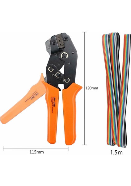 SN-28B Sıkma Pensesi, Cırcırlı Terminal Sıkma Tel Pin Sıkma Aracı 2.54MM 3.96MM 28-18AWG 0.1-1.0mm(Yurt Dışından) fiyatları