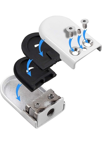 Cam Kelepçeler 8 Adet 8-10MM Paslanmaz Çelik 304 Cam Kelepçeler Ayarlanabilir Cam Braket Korkuluk Merdiven Için Düz Sırt - Beyaz indirimleri