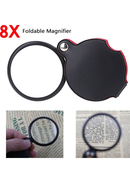 8x Katlanabilir Mini Büyüteç Okuma Cep Büyüteç Lens Takı Büyüteç Izle Tamir Için Yakın Çalışma modelleri