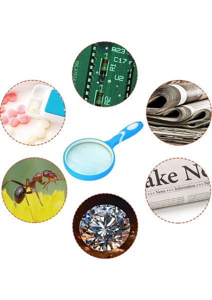 Yaşlılar Için Kauçuk Saplı 3 5 Inç 10X El Büyüteçharitalarmücevherhobiler