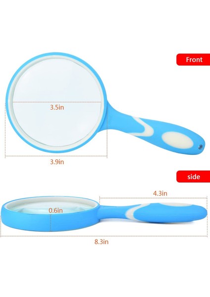 Yaşlılar Için Kauçuk Saplı 3 5 Inç 10X El Büyüteçharitalarmücevherhobiler fırsatları