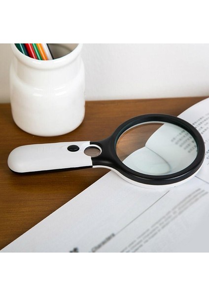 Sway Çift Ayna El Büyüteç Büyüteç Okuma Büyüteç 3 LED Işık ile