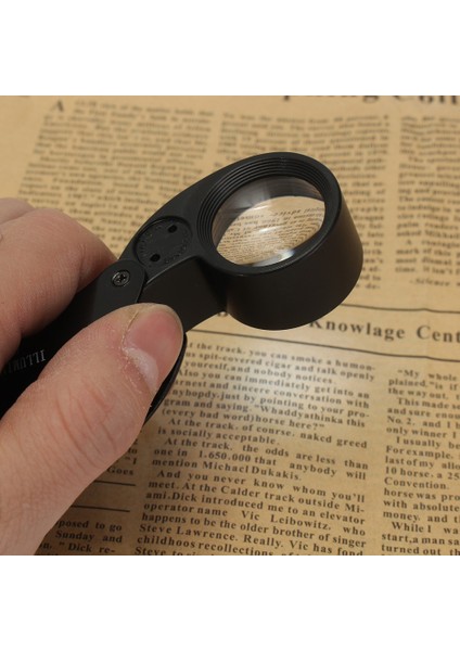 LED 40 x 25MM ile Pratik Işıklı Lens Kuyumcu Büyüteç Göz Büyüteç Büyüteç fırsatları