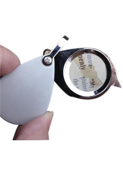 30MM 3x Katlanır Anahtarlıklı Cep Büyüteci -Gümüş fiyatları