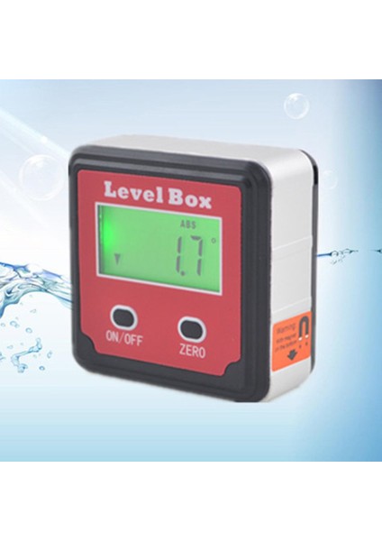 Dijital Inklinometre Elektron Gonyometreleri Manyetik Taban Açı Bulucu Konik Kutu -Siyah&kırmızı