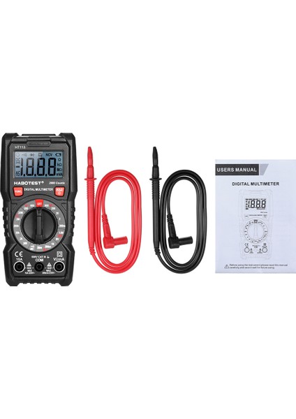 Habotese Dijital Multimetre 2000 Sayım Taşınabilir Multi Metre Voltmetre Ampermetre Ohmmetre Ac-dc Voltaj Ölçme(Yurt Dışından) indirimleri