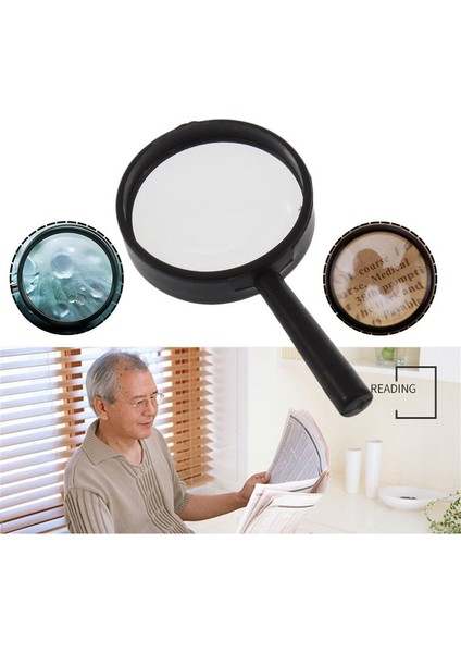 Üst El Okuma 5x Mikro Büyüteç El Tipi Büyüteç Akrilik 25MM fırsatları