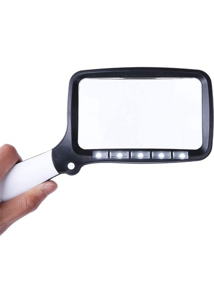 2'li Paket El Sayfa Büyüteç Katlanır Okuma Büyüteç Işıklı 2x 5 LED Işıklı Büyüteçli fiyatları