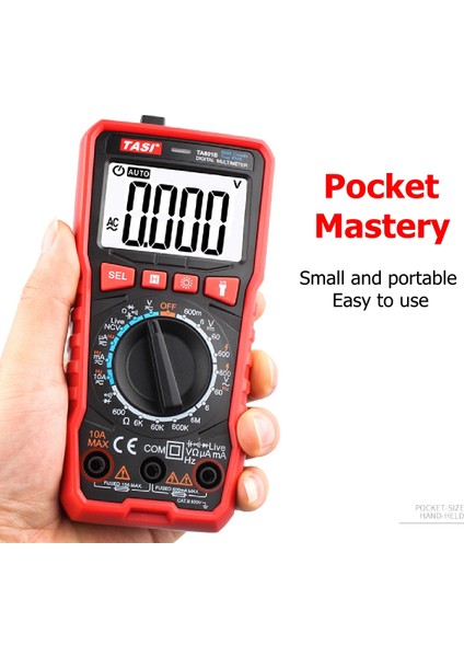 【esnek Tedarik】 Otomatik LCD Dijital Multimetre Ampermetre Ac/dc Voltaj Elektrik Aleti Test Cihazı Ncv, El Feneri TA801B ile indirimleri