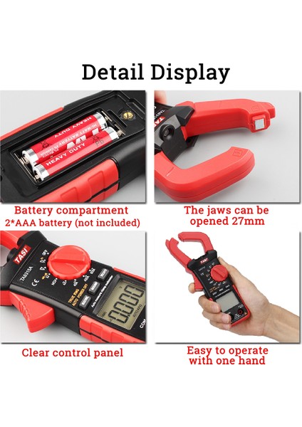 Guangdong Spirit 600A LCD Ekran Ölçüm Cihazı Pens Metre - Siyah (Yurt Dışından)