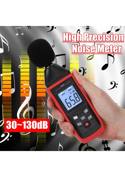 【esnek Tedarik】 Taşınabilir Mini LCD Dijital Ses Seviyesi Ölçer Gürültü Ölçüm Cihazı Desibel Izleme Test Cihazı 30-130DB(Yurt Dışından) indirimleri