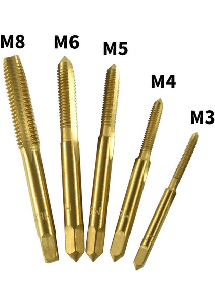 Adet M3-M8 Hss Makinesi El Vida Dişi Tapper Metrik Tap Tap Cut Matkap Ucu
