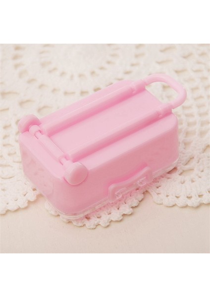 Pembe Mini Rulo Seyahat Bavul Şeker Kutusu Kişilik Yaratıcı Düğün Şeker Kutusu Bagaj Arabası Durumda Şeker Oyuncak Küçük Saklama Kutusu