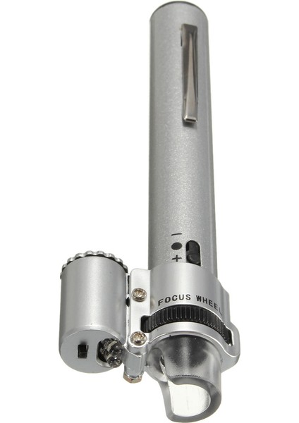 Yeni Gümüş 100X Cep Için Mikroskop LED Işık Takı Büyüteç 10X Lens Büyüteç Cam Izle Onarım Aracı fırsatları