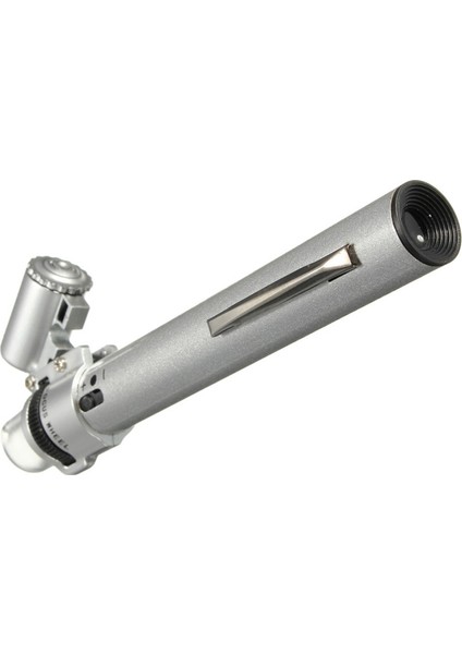 Yeni Gümüş 100X Cep Için Mikroskop LED Işık Takı Büyüteç 10X Lens Büyüteç Cam Izle Onarım Aracı indirimleri